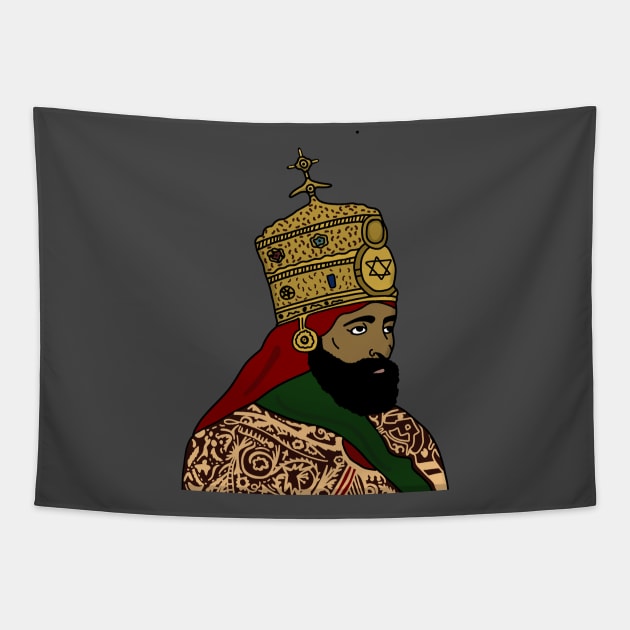 Ethiopia King Rastafari Tapestry by alzo