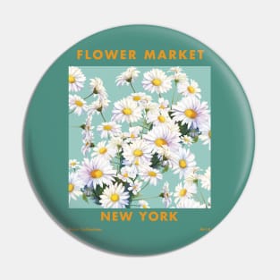 Flower Market New York Pin