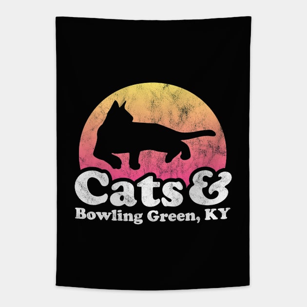 Cats and Bowling Green Gift for Men, Women, Kids Tapestry by JKFDesigns