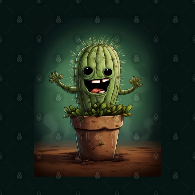 Cute Ugly Cactus Plant by Juka