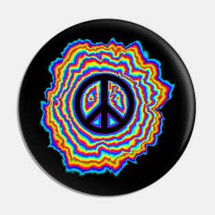 psychedelic peace sign Pin