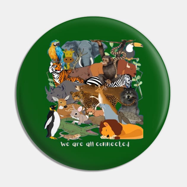 We are all connected Pin by Jerry the Artist