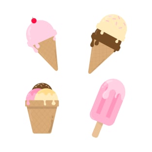 Tasty classic ice cream cone and popsicle T-Shirt