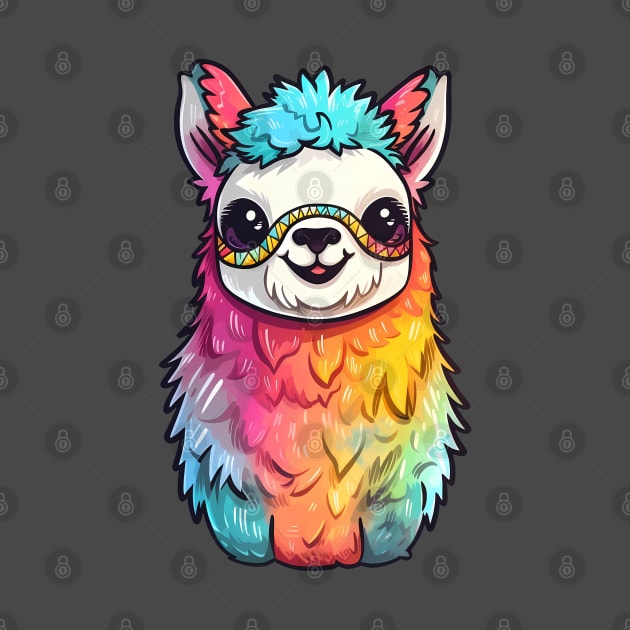 Colorful Rainbow Llama by ObscureDesigns