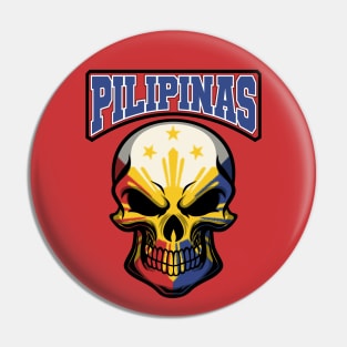 PILIPINAS FLAG IN A SKULL EMBLEM Pin