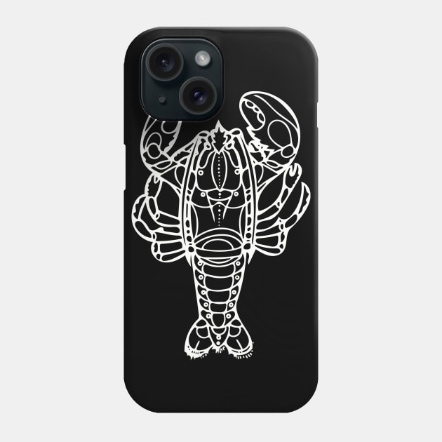 Lobster in White Phone Case by LoraMaze