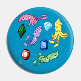 Gem Squids Pin