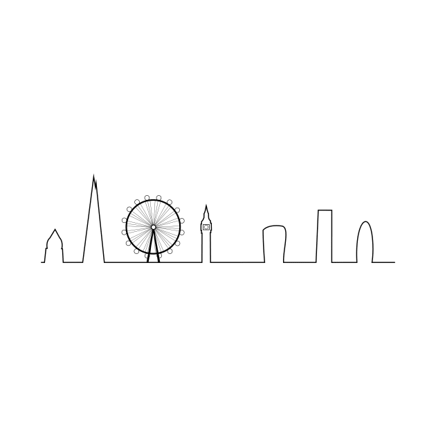 London Skyline by Cool Duck's Tees