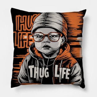 Vibrant Cool Thug Baby Life Design Pillow