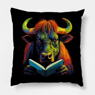 Wildebeest Reads Book Pillow