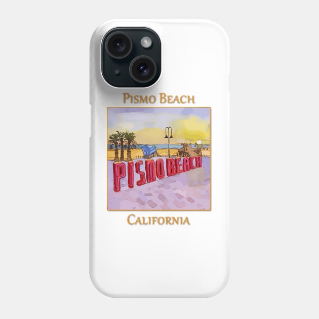 Pismo Beach California Phone Case by WelshDesigns
