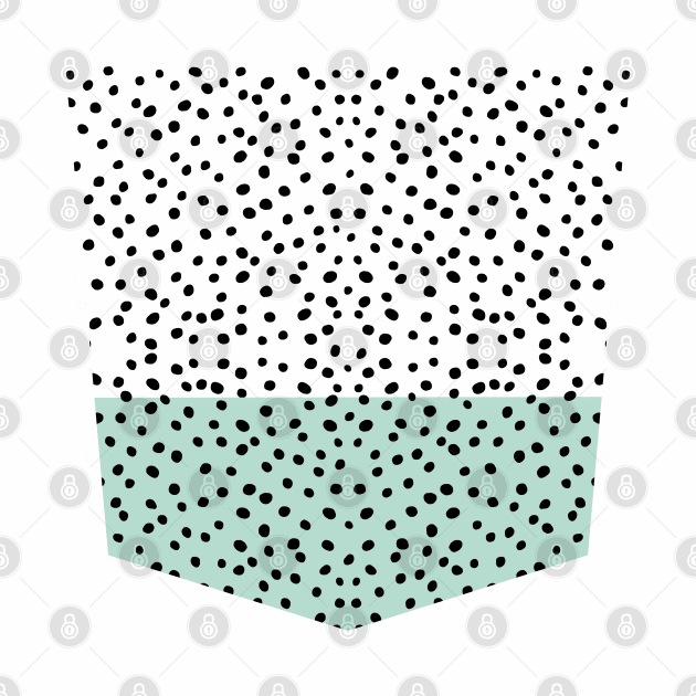 DOTS GREEN POLKA by MAYRAREINART