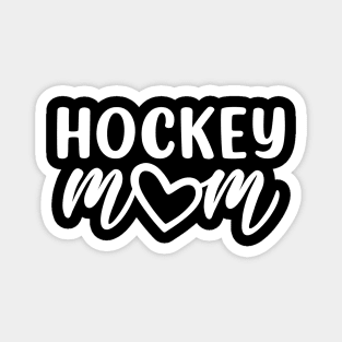 Hockey Mom Heart White Magnet