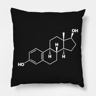 Estradiol (Estrogen) Structural Formula Pillow