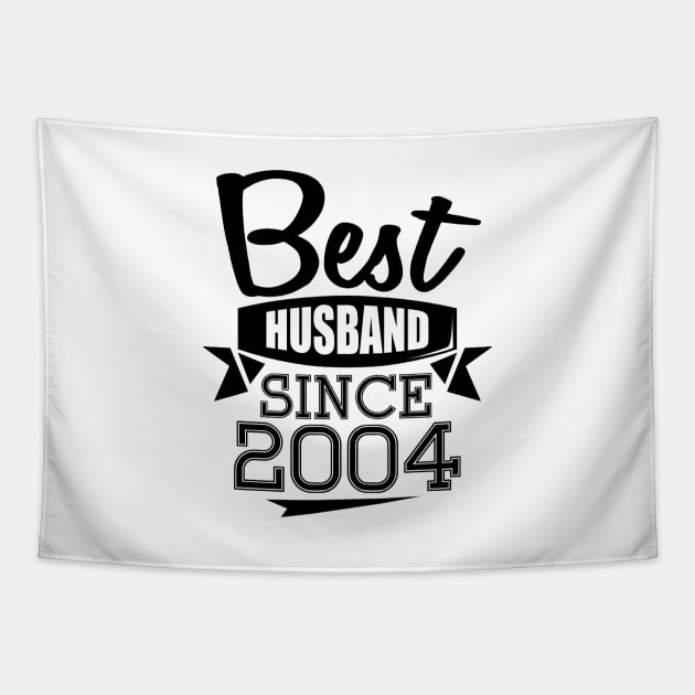 'Best Husband Since 2004' Sweet Wedding Anniversary Gift Tapestry by ourwackyhome