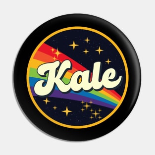 Kale // Rainbow In Space Vintage Style Pin