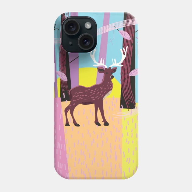 Vintage Deer in the Woodland Phone Case by nickemporium1