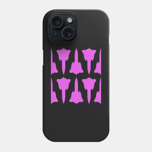 Lockheed SR-71 Blackbird - Pink & White Pattern Design Phone Case by PlaneJaneDesign