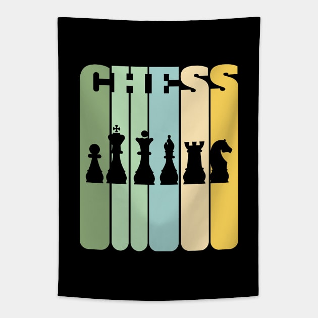 Chess - Chess Retro Tapestry by Kudostees