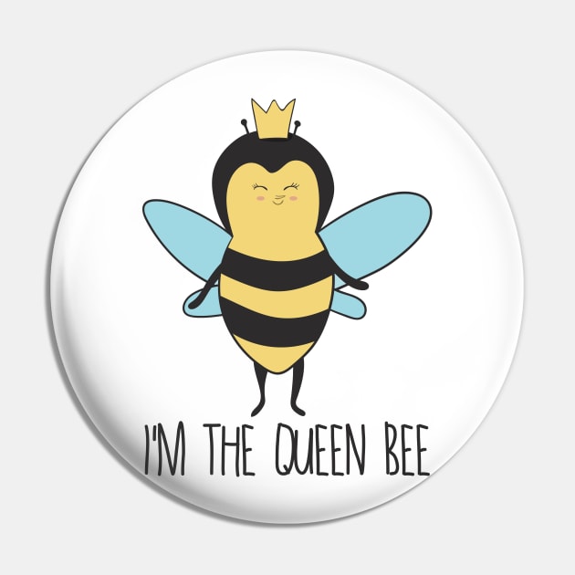 I'm The Queen Bee Pin by Dreamy Panda Designs
