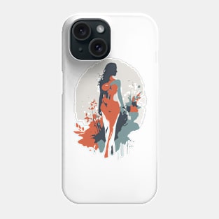 silhouette woman Phone Case