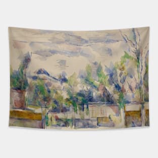 The Terrace at the Garden at Les Lauves by Paul Cezanne Tapestry