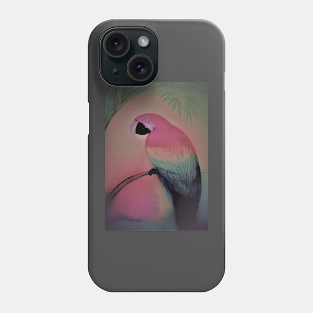 MUTED PASTELS, RAINBOW TROPICAL PARROT Phone Case by jacquline8689