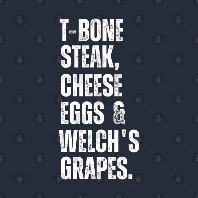 Guest Check - T-Bone Steak, Cheese Eggs, Welch's Grape by ohyeahh