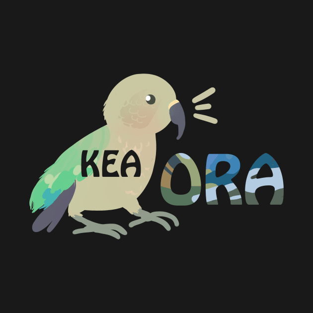 Kea Ora Kea Kia Ora New Zealand Bird Greeting Maori Pun by yellowpomelo