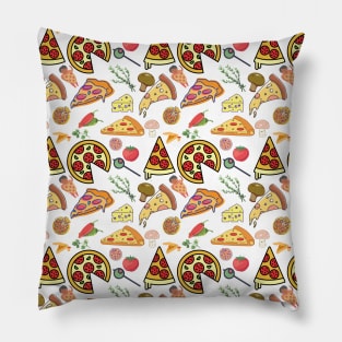 Cute Pizza Pattern Pillow