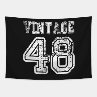 Vintage 48 2048 1948 T-shirt Birthday Gift Age Year Old Boy Girl Cute Funny Man Woman Jersey Style Tapestry