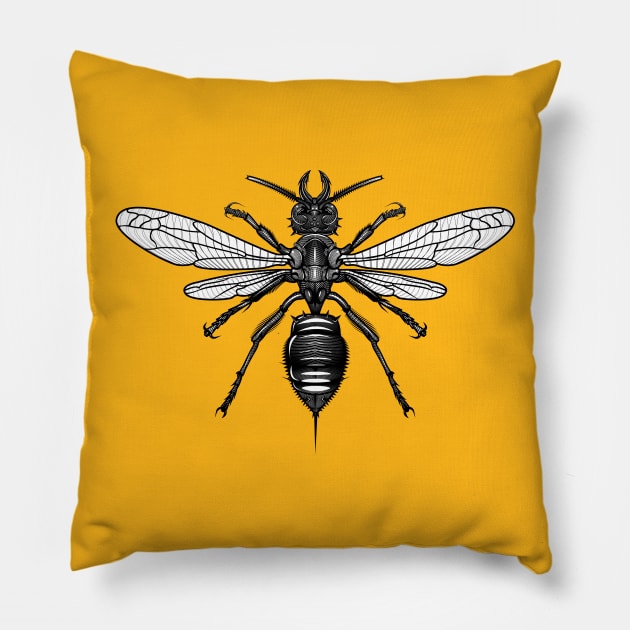 Armour Wasp Pillow by TattooTshirt