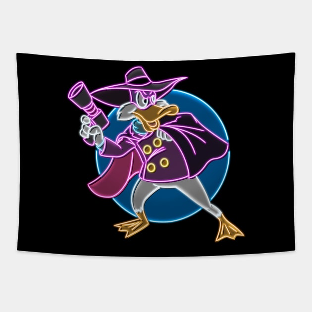 Darkwing neon color Tapestry by AlanSchell76