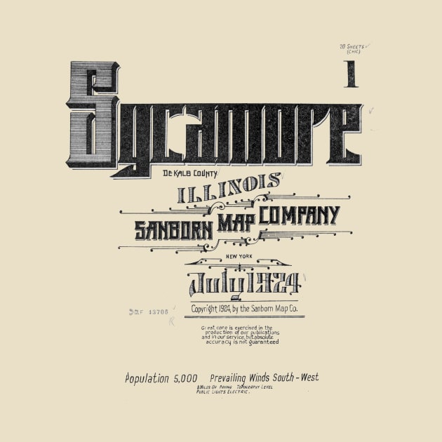 Sycamore, illinois Sanborn Map 1924 by ThriftyBish