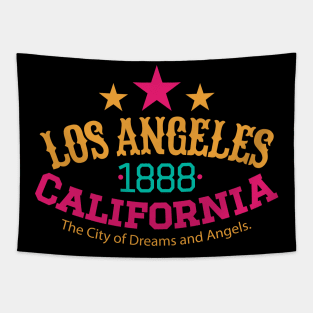 Los Angeles California 1888 - Los Angeles College style Logo Tapestry