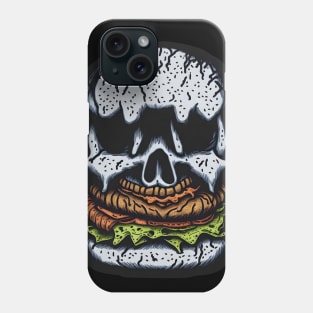 Grey Burger Skull Phone Case