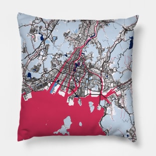 Hiroshima - Japan MilkTea City Map Pillow