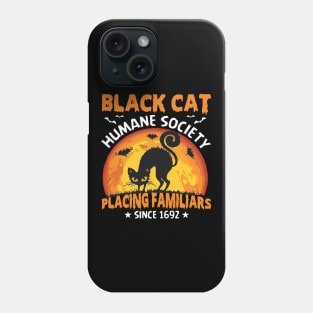 Black Cat Halloween Scary Spooky Retro Vintage Phone Case