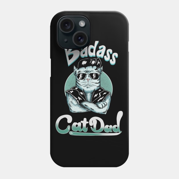 Badass Cat Dad Phone Case by Mystik Media LLC