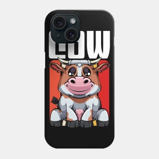 Cow - Cute Retro Style Kawaii Cattle Phone Case