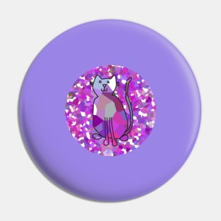 Small Cat on Purple Pin