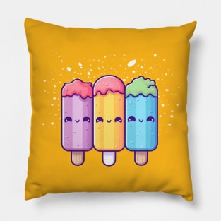 Kawaii Adorable Cute Popsicles Pillow