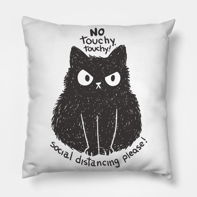 Paws Off, Distance Please Pillow by Life2LiveDesign