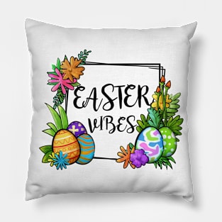 Easter Vibes Eggs Frame - Easter Day Pillow