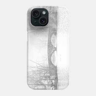 Snow at Clove Lakes Bridge Phone Case