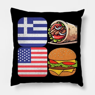 Greek American: Gyro and Burger Pillow