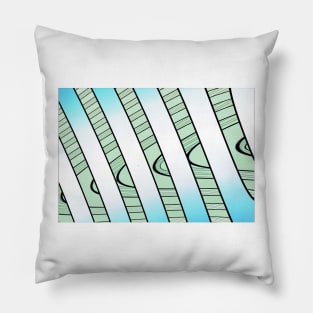 Blue Striped Pattern Pillow