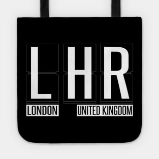 LHR - London Heathrow UK Airport Code Souvenir or Gift Shirt Tote