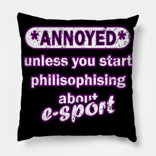 E-sports video games console gaming team saying Pillow