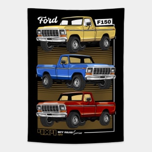 Retro F150 Pickup Car Tapestry